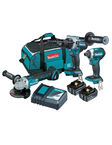 SET DE 3 OUTILS BRUSHLESS LXT 18V + ACCUS 5.0 AH - MAKITA