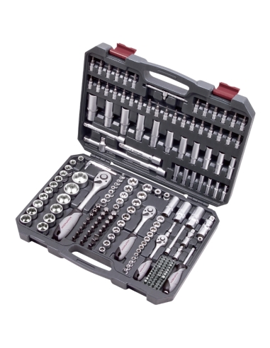 COFFRET DE DOUILLES BASIC 1/4" + 3/8" +1/2" 200 PIÈCES - KRAFTWERK