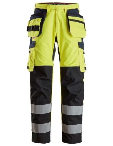 6264 - PANTALON DE TRAVAIL RENFORCÉ AU NIVEAU DE TIBIA AVEC POCHES HOLSTER HAUTE VISIBILITÉ, CLASSE 2 SNICKERS WORKWEAR