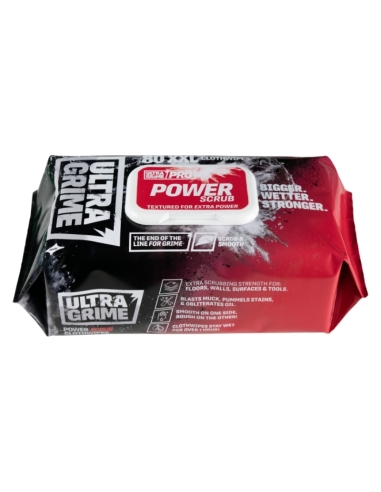 80 LINGETTES DE NETTOYAGE POWER SCRUB - ULTRA GRIME